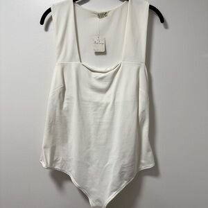 Free People Square Neck Bodysuit // NWT // XL